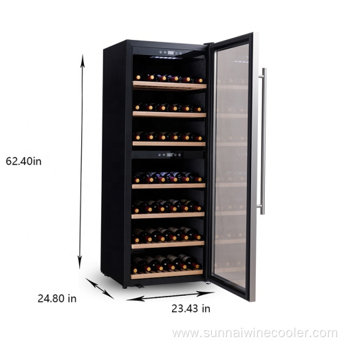 Hot sale freestanding slender tall thin wine fridge